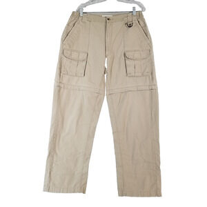 Roundtree & Yorke Pants Mens 36x32 Convertible Cargo Hiking Outdoor Zip Off